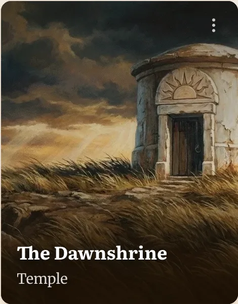 The Dawnshrine, a temple in the lore library